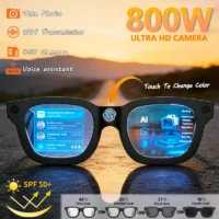 Lunettes intelligentes 2026 : photos et vidéos HD, enregistrement OpenAI, traduction, tactile, verres photochromiques, appels Bluetooth, musique, multifonctions.