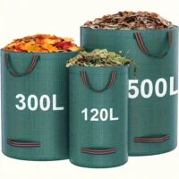 Sac à Déchets de Jardin Réutilisable — Tissu PP Résistant avec Poignées — 120L / 300L / 500L